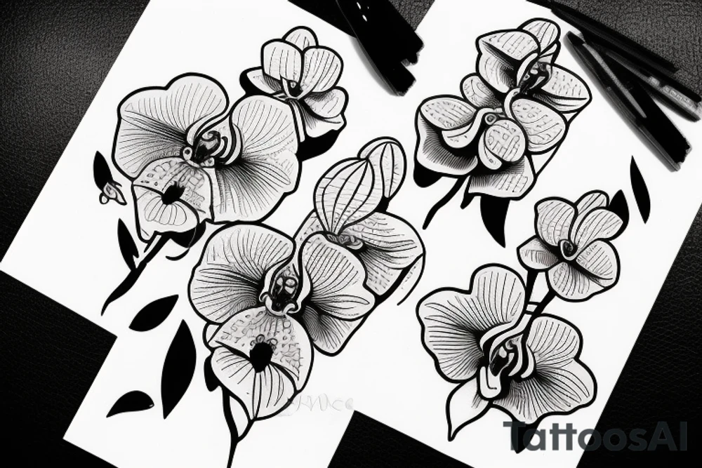 Orchid tattoo idea