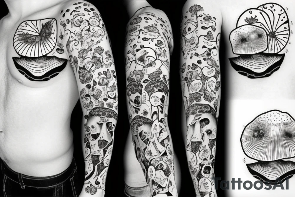 mushroom on stree tattoo idea