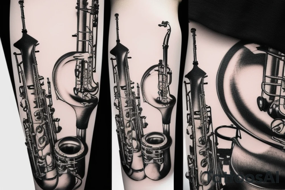Saxophone tattoo idea