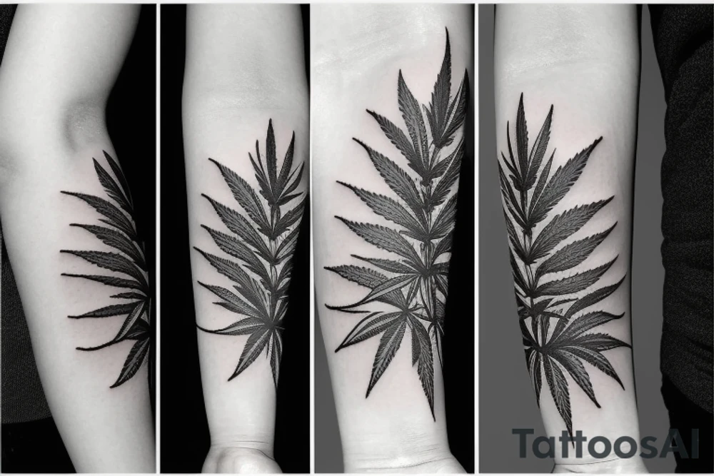 somking weed tattoo idea