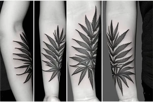 somking weed tattoo idea