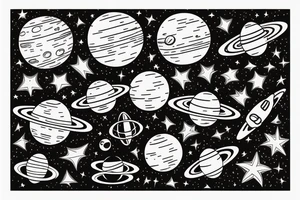 Space, Planets, Stars tattoo idea