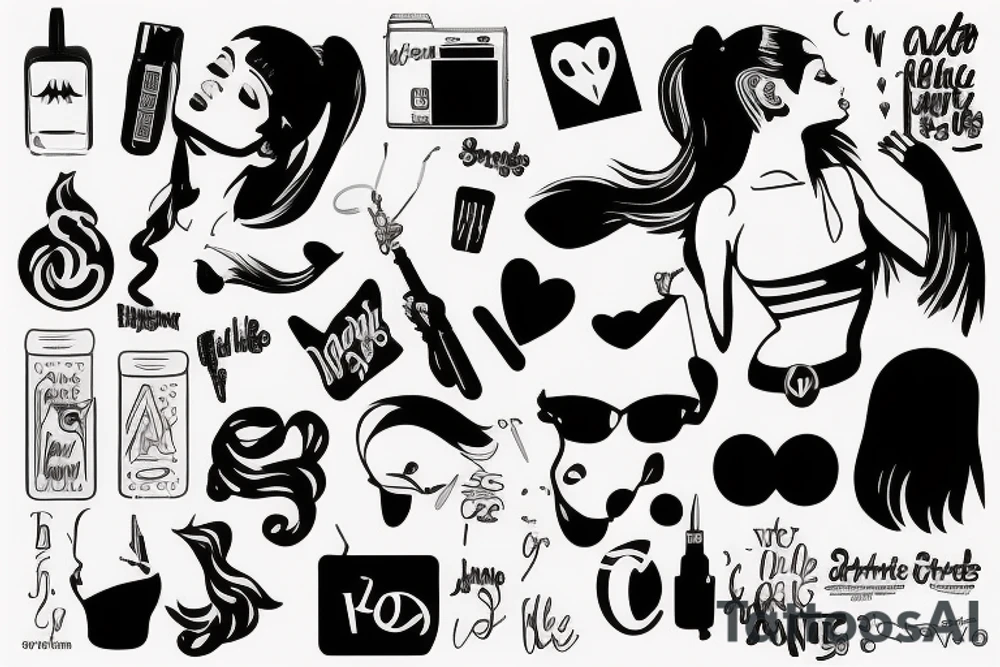 Ariana Grande songs tattoo idea