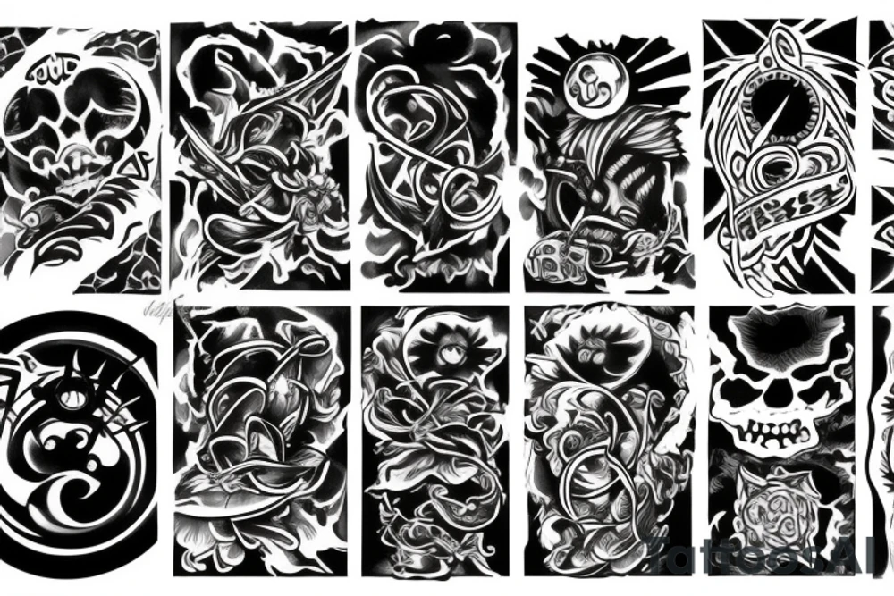 rising sun tattoo idea