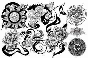 rising sun tattoo idea