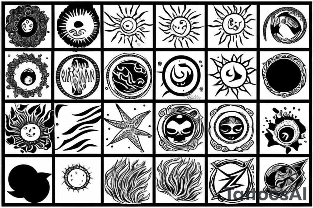 sun rising over ocean tattoo idea