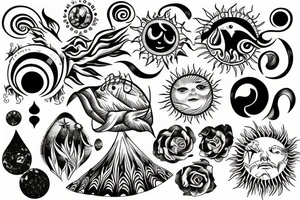 sun rises
 over ocean tattoo idea