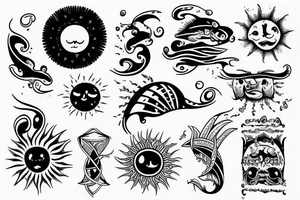 sun rises
 over ocean tattoo idea