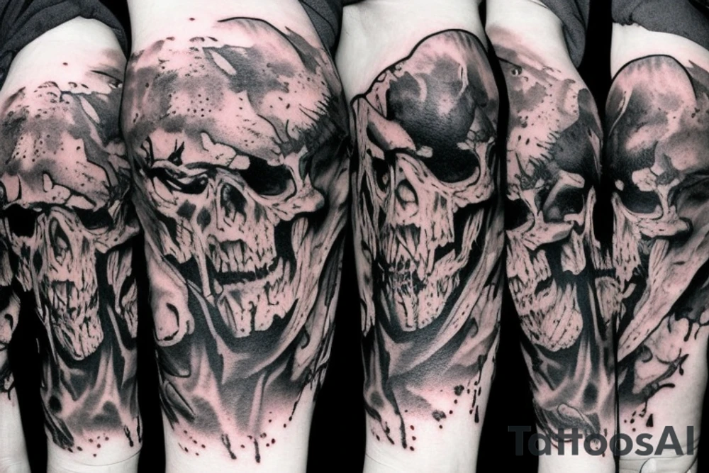 diablo 2 style post-apocalyptic hero tattoo idea