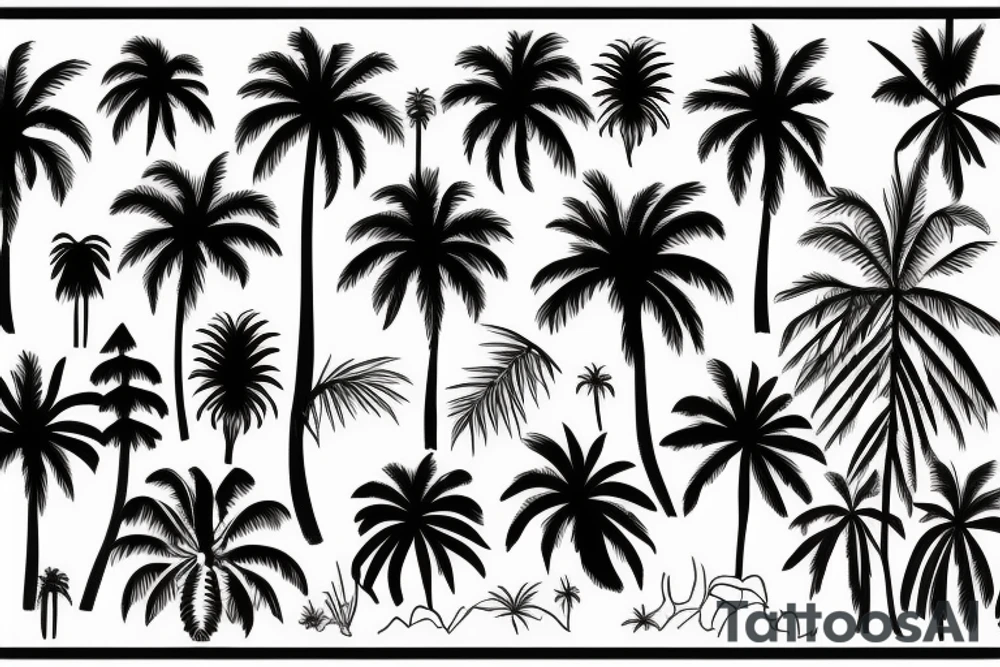 palm tree tattoo idea