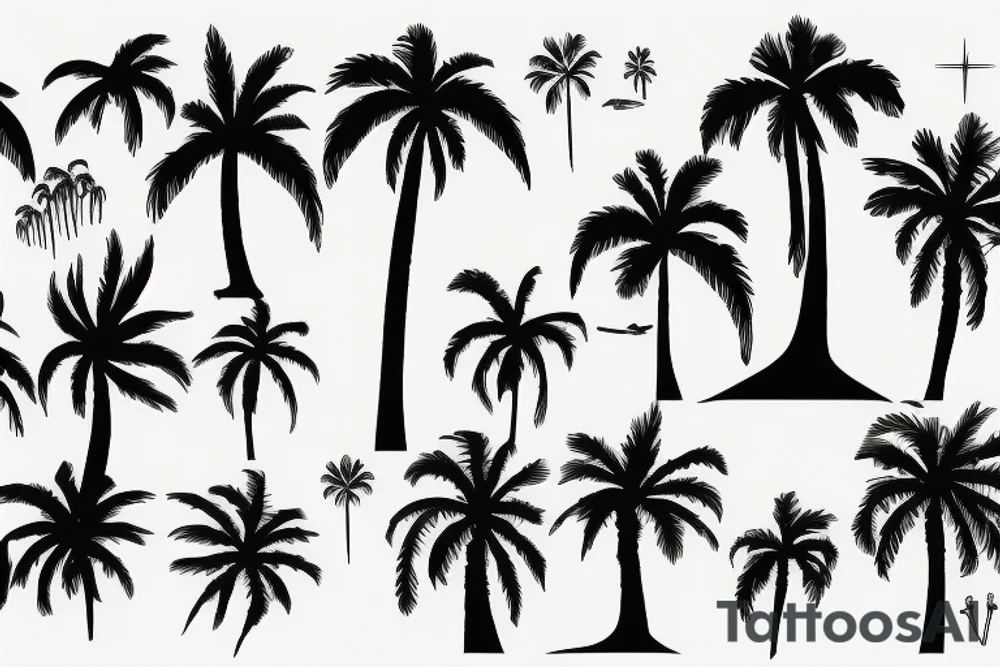 palm tree tattoo idea