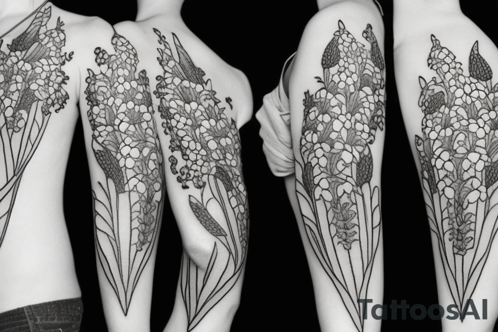 Lupine flower tattoo idea