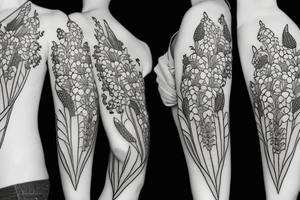 Lupine flower tattoo idea