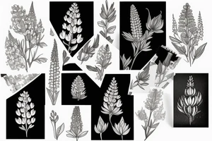 Lupine flower tattoo idea