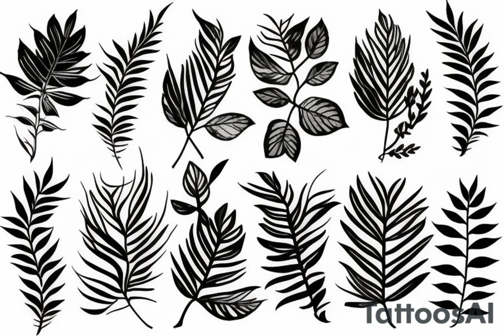 2 leafs or plant, forearm tatoo tattoo idea
