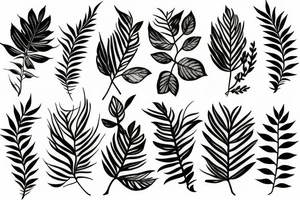 2 leafs or plant, forearm tatoo tattoo idea