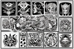 Zelda with the date 1/10/23 tattoo idea