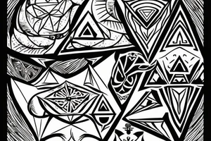 Zelda triforce with the date 1/10/23 tattoo idea