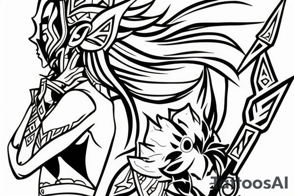 Zelda minimalistic hylia tattoo idea