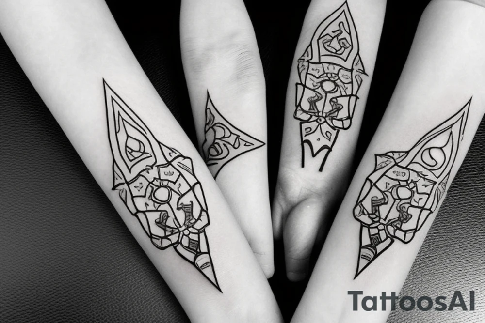 Zelda minimalistic hylia tattoo idea