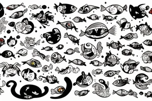 fish bomb cats Disney tattoo idea