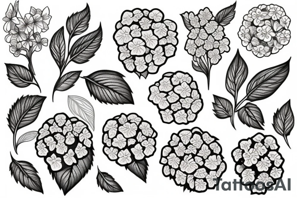 hydrangea tattoo idea