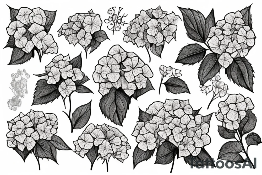 hydrangea tattoo idea