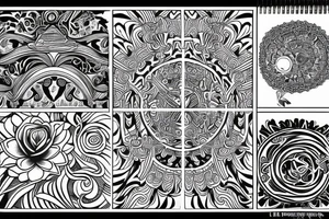 psychedelic esher style freedom and love tattoo idea