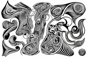 psychedelic escher style abstract tattoo idea