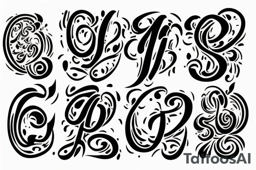 name on tricep tattoo idea