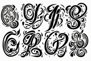 name on tricep tattoo idea