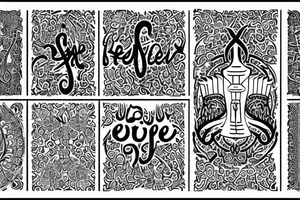 Text : Yesu Saffa
Font : Arabic tattoo idea
