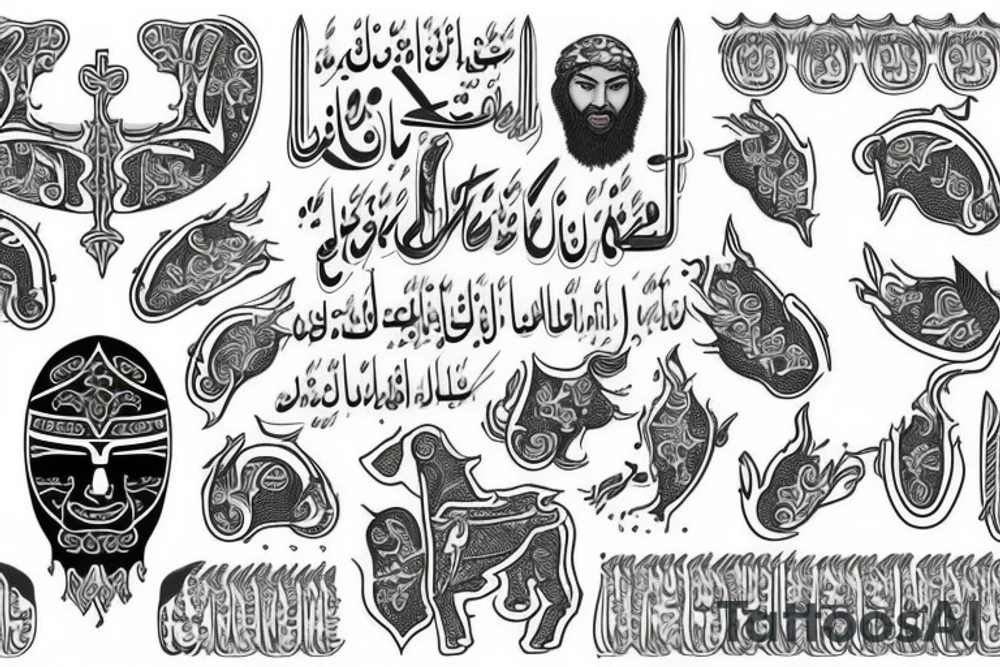 Text : Yesu Saffa
Style : Arabic tattoo idea