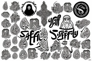 Text : Yesu Saffa
Style : Arabic tattoo idea