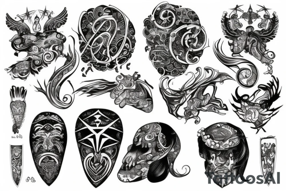 draw a tattoo of a Dacian tattoo idea