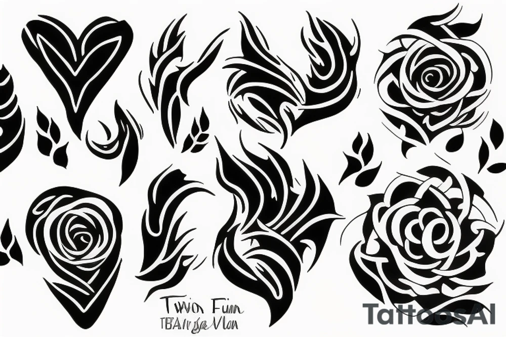 twin flame tattoo idea