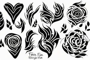 twin flame tattoo idea