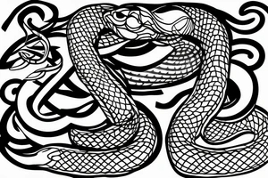 snake with money tattoo idea