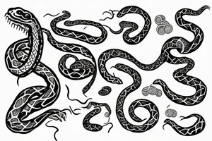 snake with money tattoo idea