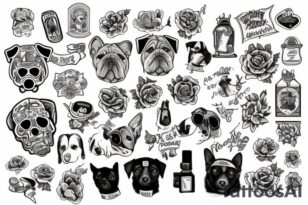 Memorial for dog tattoo idea