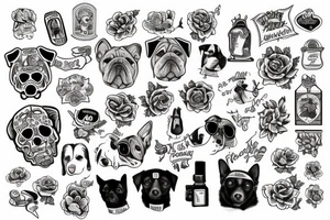 Memorial for dog tattoo idea