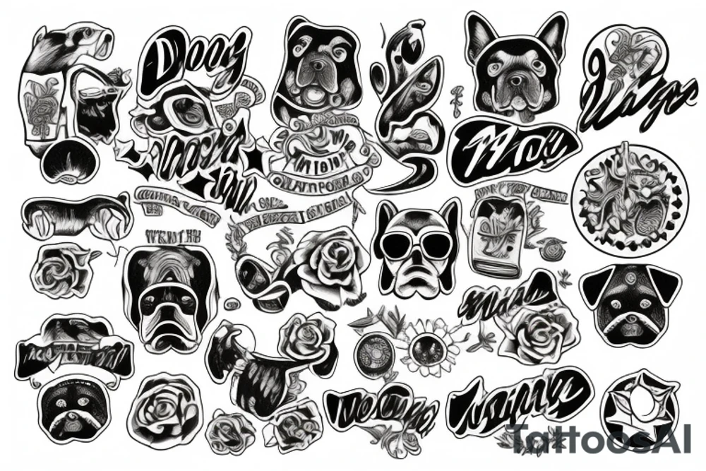 Memorial for dog tattoo idea