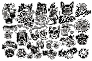 Memorial for dog tattoo idea