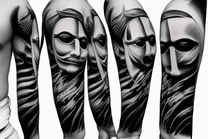 Freedom versus tyranny sleeve in v for vendetta theme tattoo idea