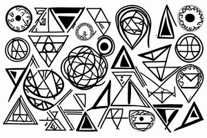 venn diagram with triangles tattoo idea