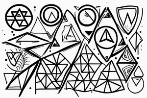 venn diagram with triangles tattoo idea