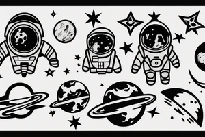 sarcastic astronaut tattoo idea