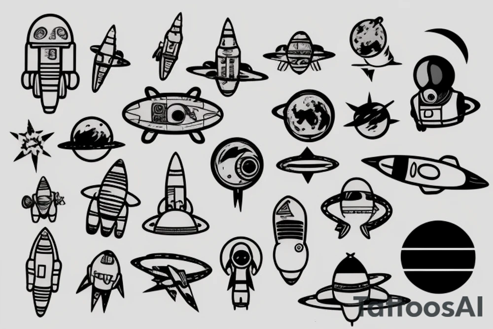 sarcastic astronaut tattoo idea