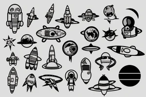 sarcastic astronaut tattoo idea