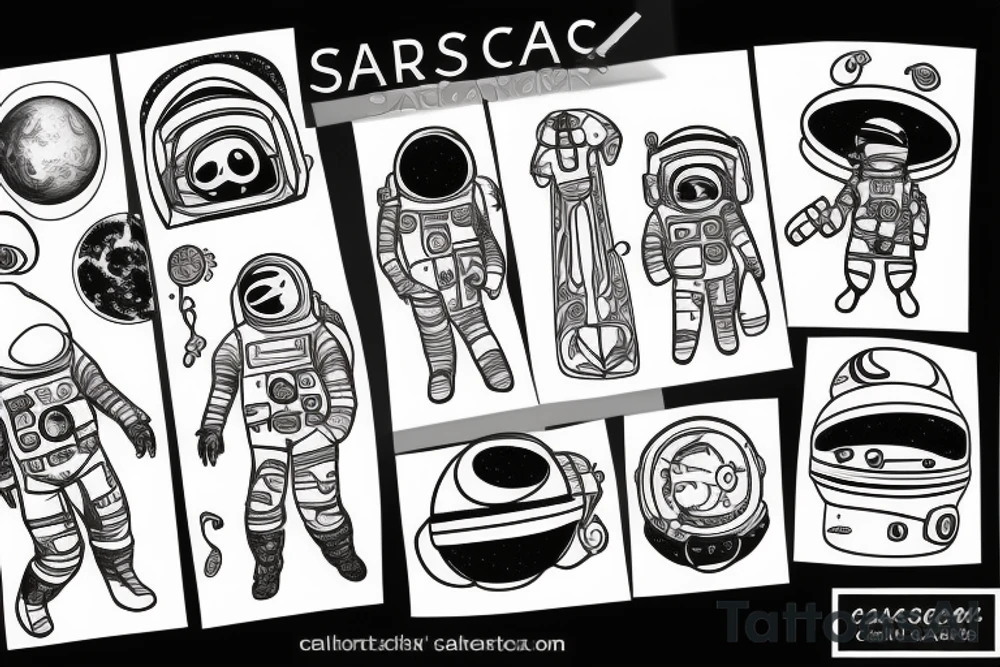 sarcastic astronaut tattoo idea
